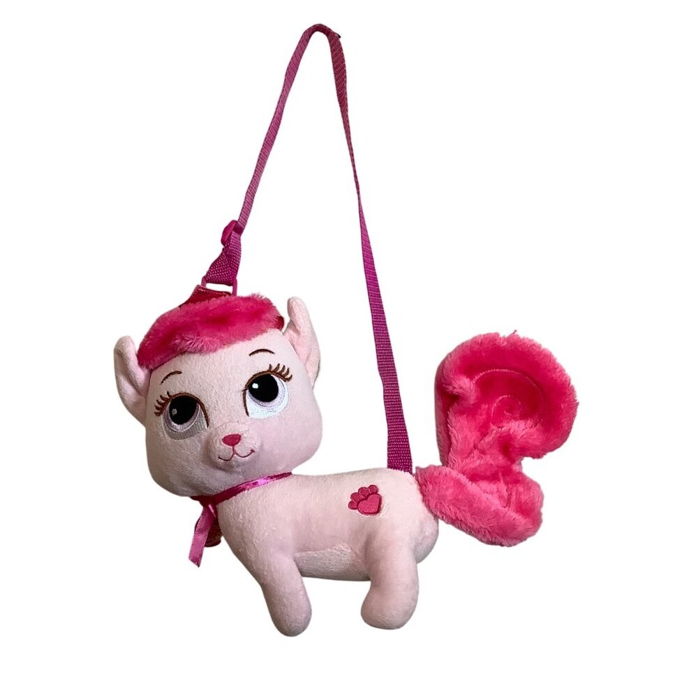 Palace Pets Disney AURORA'S PINK Plush Cat Girl’s Purse Stuffed Animal 11.5"x9"